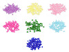Perles en plastique craquelées, Ø 6 mm