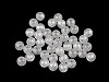 Perline in plastica perla AB, effetto frost, dimensioni: Ø 10 mm