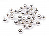 Perles en plastique, Ø 8 mm, métallisées 