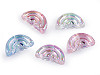 Perline di plastica, con effetto arcobaleno, AB, dimensioni: 14 x 26 mm, per macramè
