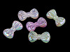 Perles en plastique avec effet AB, Nœud papillon, 17 x 32 mm
