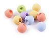 Perles/Boutons en plastique mat, surface caoutchoutée, Ø 16 mm