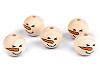 Wooden beads with a snowman face Ø20 mm