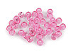 Perline charm, in plastica, dimensioni: 9 x 6 mm