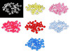 Perline charm, in plastica, dimensioni: 9 x 6 mm