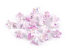 Plastic beads with AB effect flower / bell shape 12x16 mm