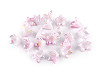 Plastic beads with AB effect flower / bell shape 12x16 mm