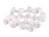 Plastic beads bell shape, with AB effect 10x12 mm