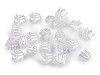 Plastové korálky s AB efektem zvoneček / sukýnka 12x14 mm