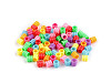 Plastic charm beads, grooved 7x7 mm