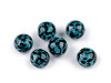 Plastic beads, leopard pattern Ø16 mm