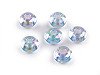 Plastic charm beads Ø13 mm with AB effect