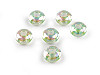 Plastic charm beads Ø13 mm with AB effect