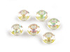 Plastic charm beads Ø13 mm with AB effect