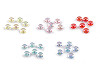 Perles breloques en plastique, Ø 13 mm, avec effet AB