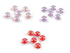 Plastic charm beads Ø13 mm with AB effect