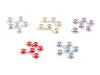 Perles breloques en plastique, Ø 13 mm, avec effet AB