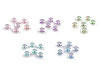 Plastic charm beads Ø13 mm with AB effect
