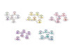 Perles breloques en plastique, Ø 13 mm, avec effet AB