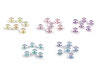 Perles breloques en plastique, Ø 13 mm, avec effet AB