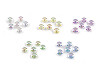 Plastic charm beads Ø13 mm with AB effect