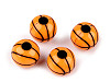 Plastové korálky basketbal Ø11 mm