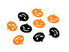 Konfety Halloween - pavouk, netopýr, dýně, pavučina