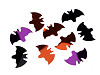 Konfety Halloween - pavouk, netopýr, dýně, pavučina