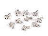 Koraliki plastikowe / komponenty do wyrobu biżuterii krzyżyk 12x15 mm metaliczne 