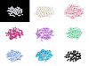 Perles en plastique mat, Ø 6 mm