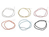 Perline di vetro tagliate a fuoco, da 2 mm, metalliche, su filo
