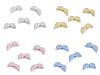 Decorative piece angel wings varnished 6x12 mm