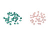 Mineral and glass heart beads Ø6 mm