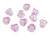 Plastové korálky květní kalich malý 14x18 mm