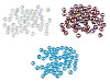 Skleněné korálky broušené ohňovky 10 mm s AB efektem