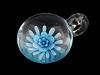 Glass flower pendant Ø29 mm