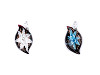 Glass flower pendant 27x51 mm