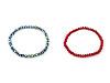 Elastic bracelet made of cut beads