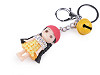 Keychain / backpack pendant, doll with jingle bell