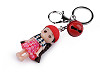 Keychain / backpack pendant, doll with jingle bell