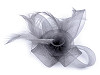 Fascynator / broszka kwiat z piórem