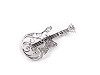 Crystal Rhinestone Brooch - violin, guitar