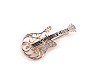  Music Note Crystal Rhinestone Brooch