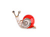 Brooch - Snail, Hedgehog