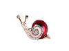 Brooch - Snail, Hedgehog