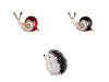 Brooch - Snail, Hedgehog