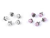 Bouton Perle avec capuchon/Breloque avec fausse perle, Ø 8 ; 9 mm