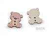 Wooden Decorative Button Bear