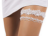Wedding Lace Garter, double with pearl beads