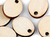 Dřevěná cedulka / štítek k domalování, ovál mini